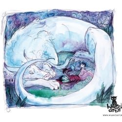 Buchillustration „Die Unendliche Geschichte“
