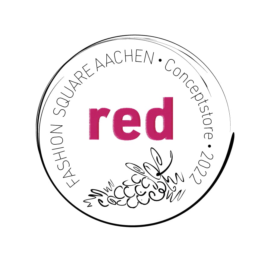 for Conceptstore Aachen red vine label with Vectorillustration in Adobe Fresko