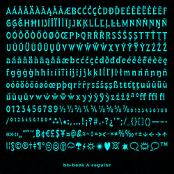 VocanoType bb-book A and bb-book contrasted