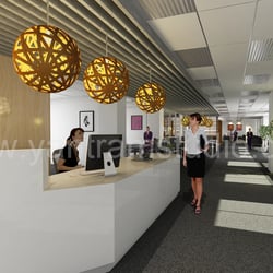 3D Interior Design Rendering für Office
