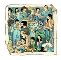 Illustration für Annabelle „Patchworkfamilien“