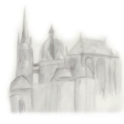 Wahrzeichen Aachen  Aquarell