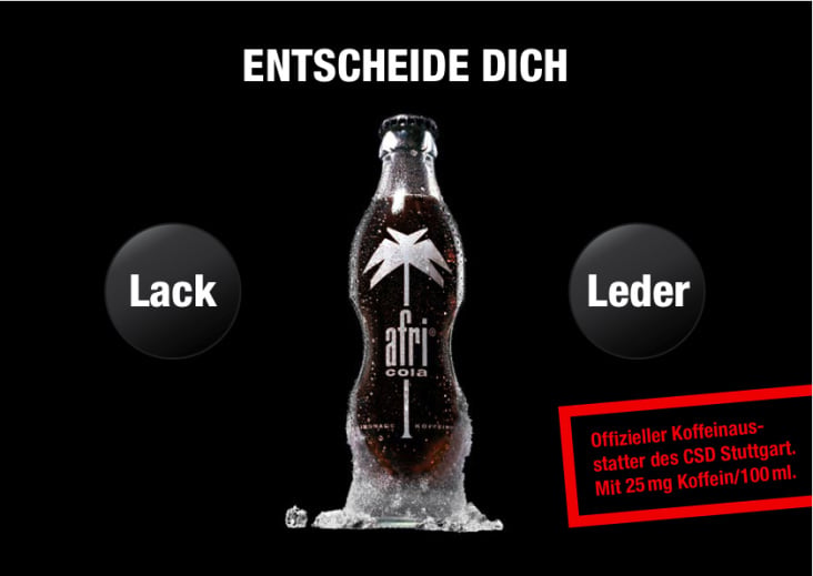 afri – B-to-C Flyer mit integrierten Buttons „Christopher Street Day“