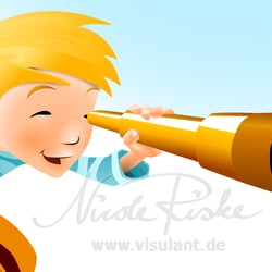 Junge mit Fernrohr