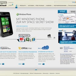 Microsoft Studentenleben – Screendesign