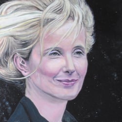 Portrait Julie Delphi / Acryl auf Sperrholzplatte