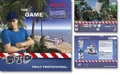 CD-Cover und Screenshot Bosch Power Adventure/Produktkatalog Power Tools