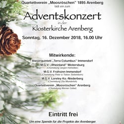 Plakat Quartettverein Moosröschen Ko.-Arenberg