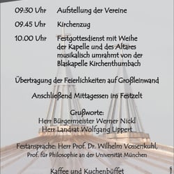 Einweihung Kapelle Köglitz – Flyer A6 – 02