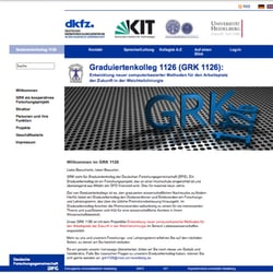 Layout für das Graduiertenkolleg1126 (grk1126.de), mit Universität Karlsruhe, DKFZ,DFG & Universität Heidelberg