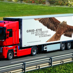 Anzeigenmotiv auf dem LKW Trailer
