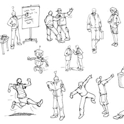 Scribbles / Sketches zum Bereich Business to Business (B2B)