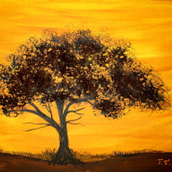 Aromabild, Kaffeebaum, 2009, 30 × 40 cm, Acryl – Mischtechnik