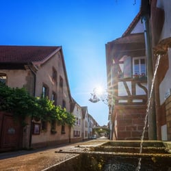 Ortsansicht am Morgen