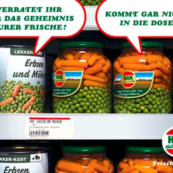 Kampagne für eine Gemüsekonserve