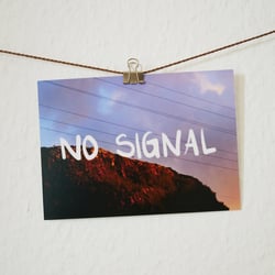 Foto-Postkarte „No Signal“