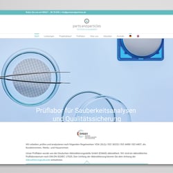 Webdesign für ein Prüflabor