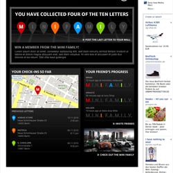 MINI Facebook – Tab „Letter Collector“ based on feature facebook Places