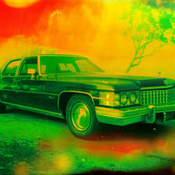 73er Cadillac Brougham, farbige Solarisation