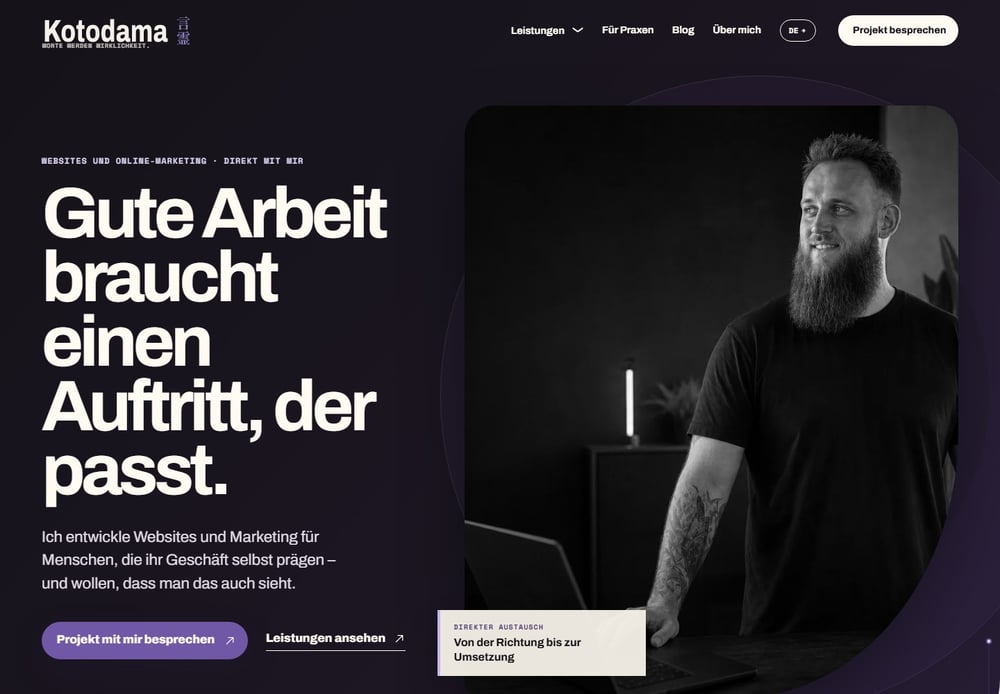 Eigene Website – Designversion