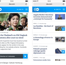 Deutsche Welle – Relaunch mobile Website (Kreativdirektion)
