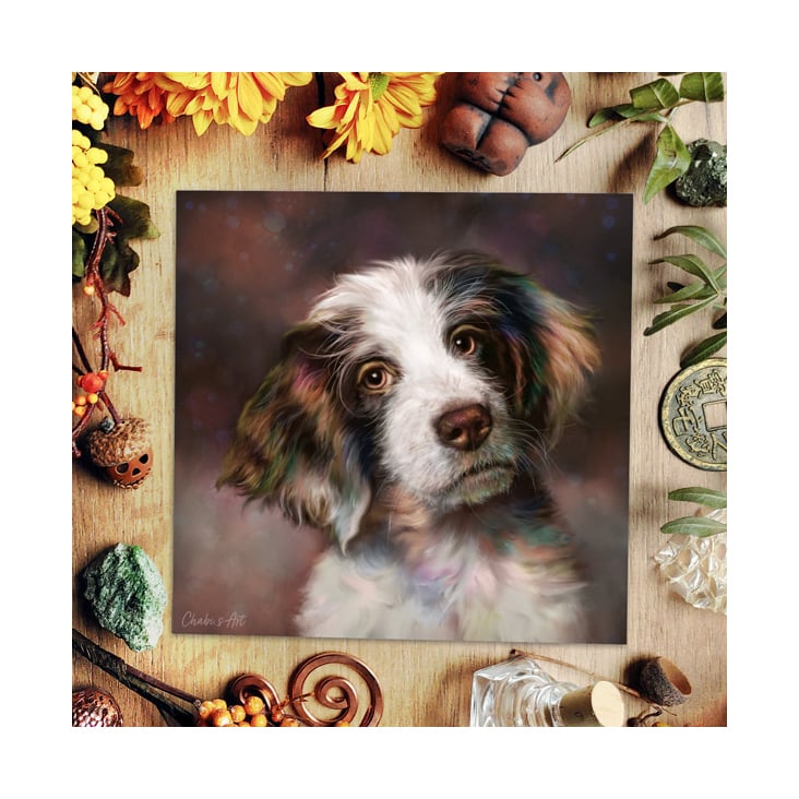 Hundeportrait, digital gemalt