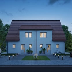 Haus für zwei Familien, Frontalansicht