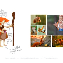 Designinspiration und Annotation von „Elo“ für Children of Lumera