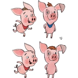 Characters sketches for the book „Bis bald im Wald!“
