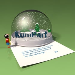 Schneekugel – personalisierbarer Weihnachtgruß