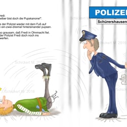 Kinderbuchillustration zum Kinderbuch: Fredi fällt in Ohnmacht