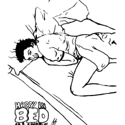 happy in bed