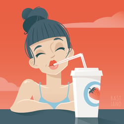 „Strawberry Shake“ (Vector Portrait)