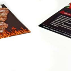 Konzeption und Gestaltung des Flyers für das Restaurant RomaRio
