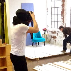Fotoshooting im Lüneburger Atelier für Action Painting