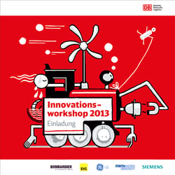 Coverentwurf für die Einladung zum Innovationsworkshop der Deutschen Bahn
