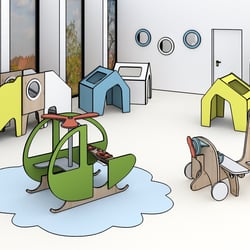 3D-Modellierung von Spielmöbeln für eine Ausstattungsplanung