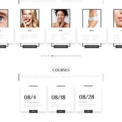 Beauty Bootcamp Webdesign minimalistisch edel