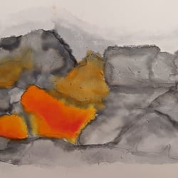 Hier ist mein „Inktober-Bild“ zum Thema „Asche“. Verbrennt euch nicht beim Schauen!!