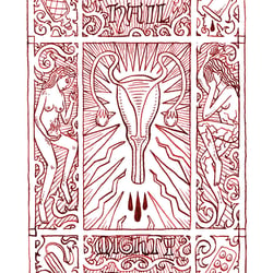 All hail mighty uterus! (Feder und Tusche)