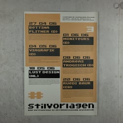 Plakatserie «Stilvorlagen», Siebdruck
