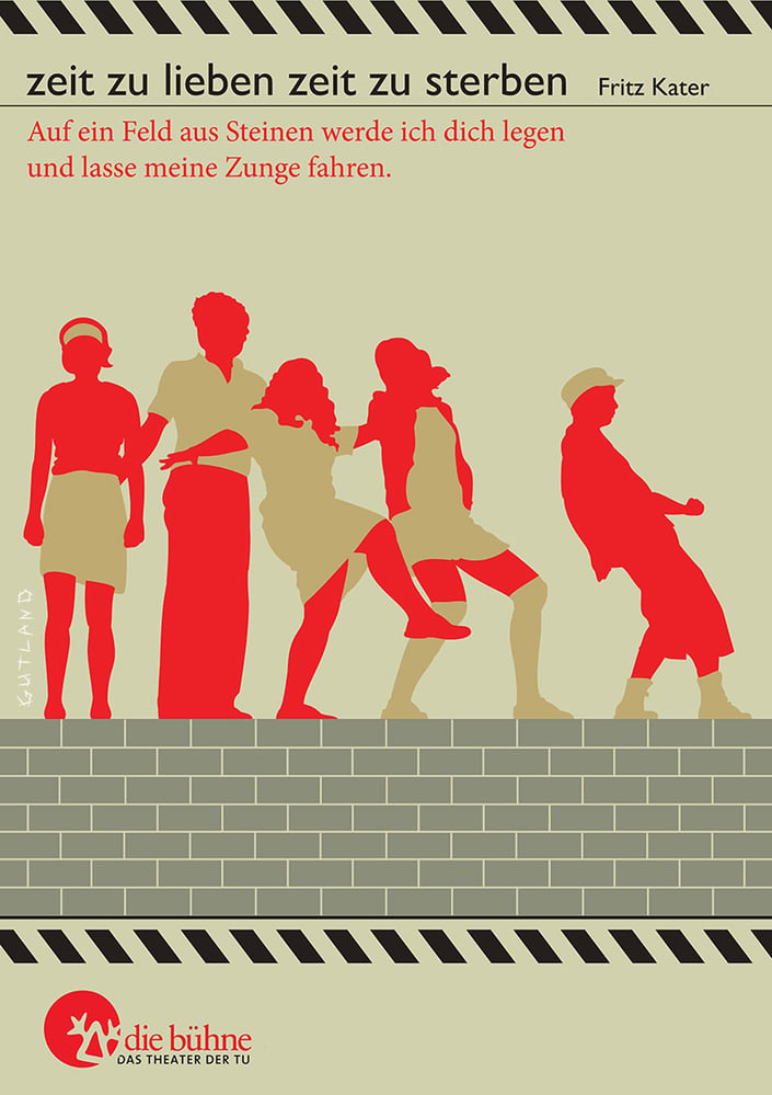 Plakat „zeit zu lieben zeit zu sterben“