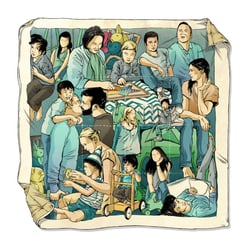Illustration für Annabelle „Patchworkfamilien“