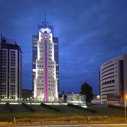 Illuminierte Fassade