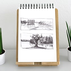 Landschaftsskizze | Werkzeug: Tusche