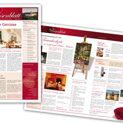 Magazin im Format A3 für Schlossgasthof Rosenburg (im Auftrag von Edition Stoareich)