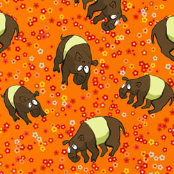 Design für Lampenschirm „Schabrackentapir“