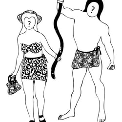 „Tarzan und Jane?“, vektorbasierte IIllustration