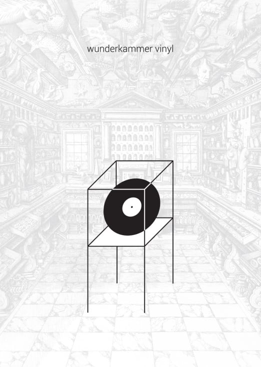 Wunderkammer Vinyl Einladungskarte (Vorderseite)