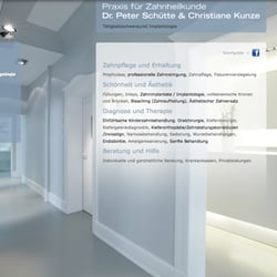Konzeption, Gestaltung und Programmierung der Praxis-Homepage Dr. Schütte, Zahnarzt in Frankfurt am Main